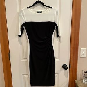Ralph Lauren Color Block Knee Length Dress